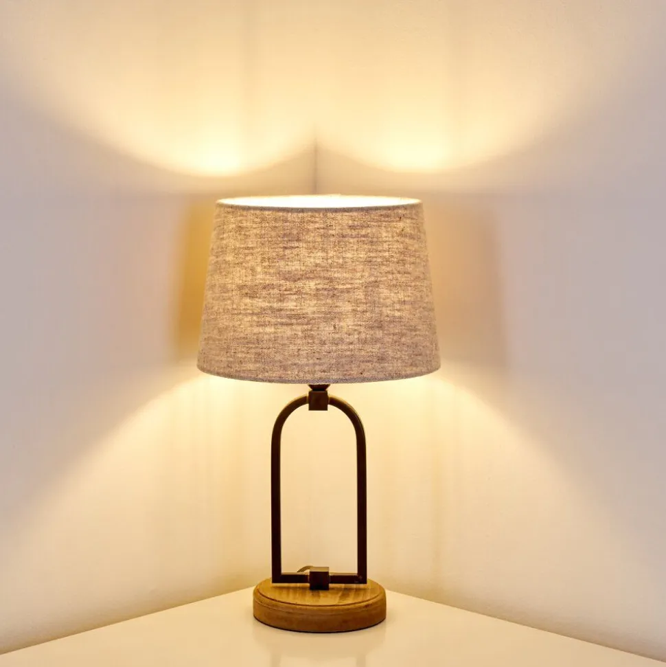 Lampe A Poser Logumkolster Brun, Noir, 1 Lumiere
