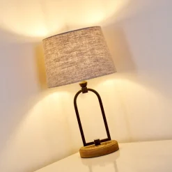 Lampe A Poser Logumkolster Brun, Noir, 1 Lumiere