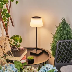 Lampe A Poser Longchamps Led Noir, 1 Lumiere