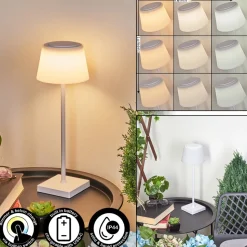 Lampe A Poser Longchamps Led Blanc, 1 Lumiere