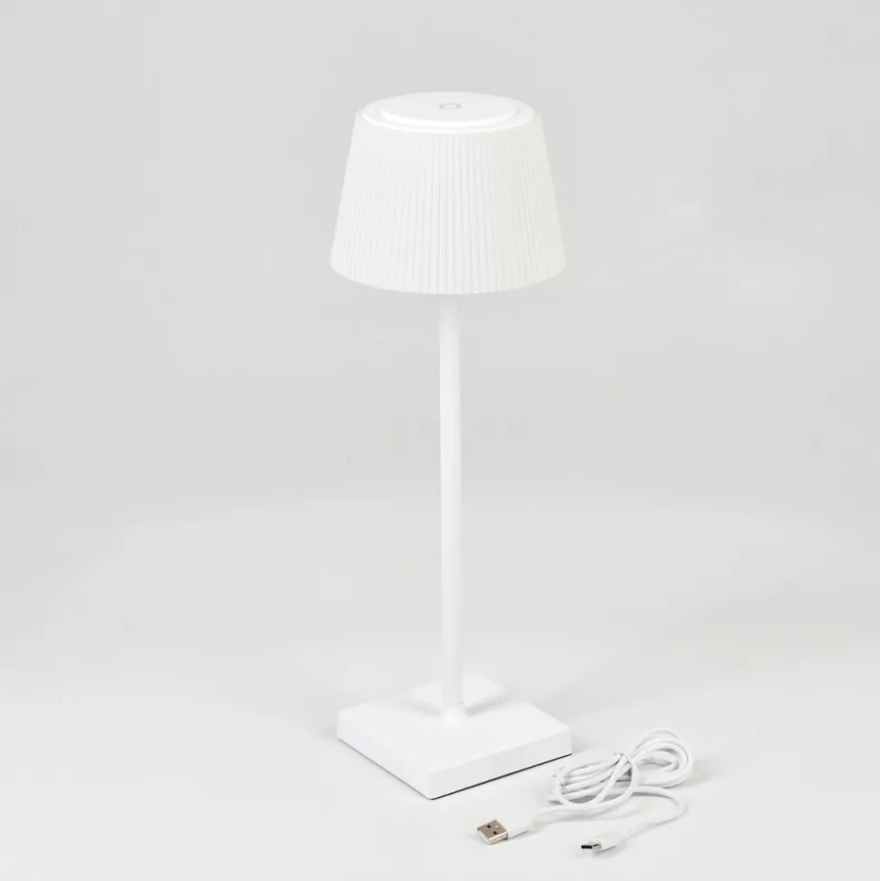 Lampe A Poser Longchamps Led Blanc, 1 Lumiere