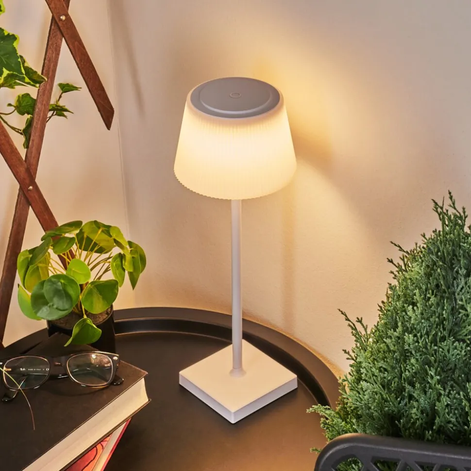 Lampe A Poser Longchamps Led Blanc, 1 Lumiere