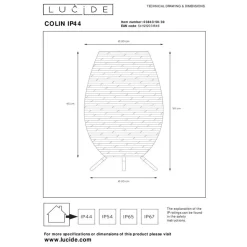 Lampe A Poser Lucide Colin Led Or, Laiton, 1 Lumiere