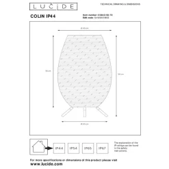 Lampe A Poser Lucide Colin Led Noir, 1 Lumiere
