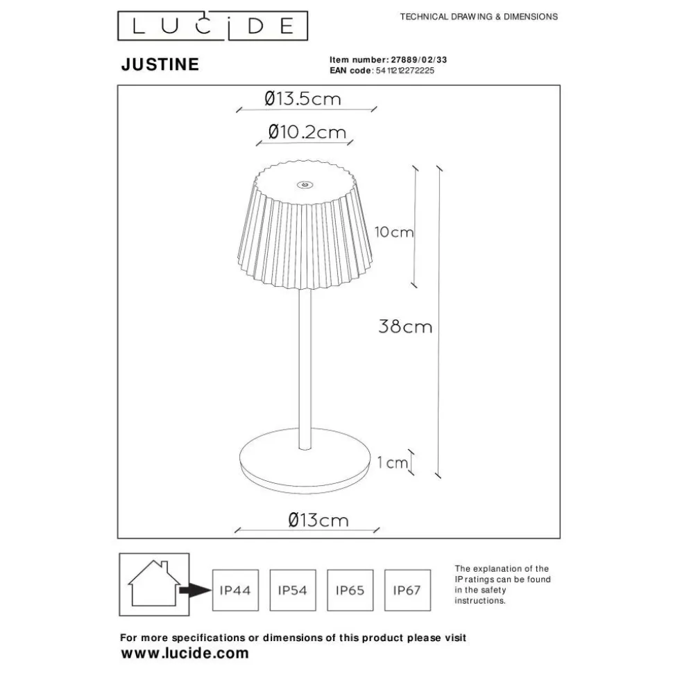 Lampe A Poser Lucide Justine Led Vert, 1 Lumiere