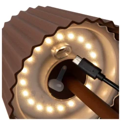 Lampe A Poser Lucide Justine Led Rouille, 1 Lumiere