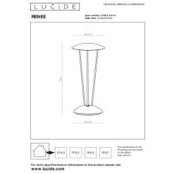 Lampe A Poser Lucide Renee Led Or, Laiton, 1 Lumiere