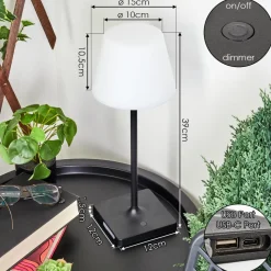 Lampe A Poser Mayordomo Led Noir, 1 Lumiere