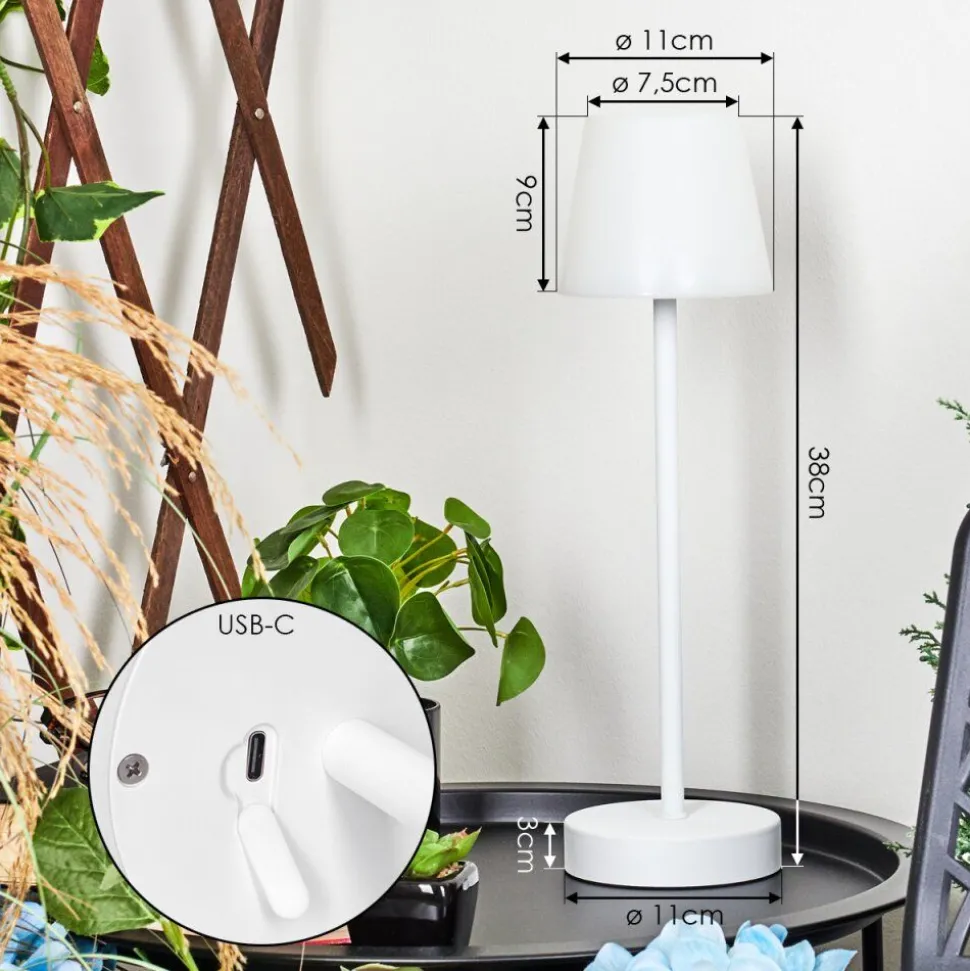 Lampe A Poser Maza Led Blanc, 1 Lumiere