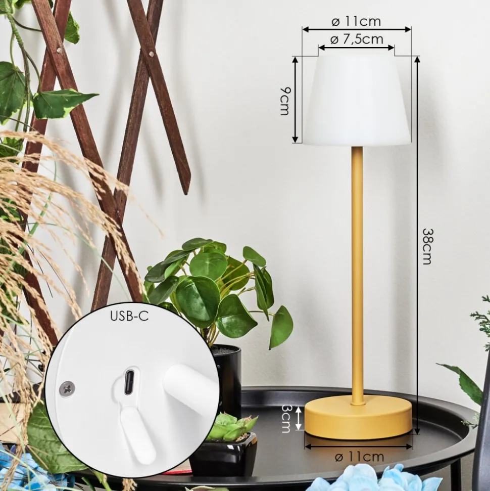 Lampe A Poser Maza Led Jaune, 1 Lumiere