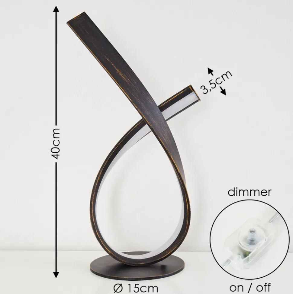 Lampe A Poser Medle Led Rouille, 1 Lumiere