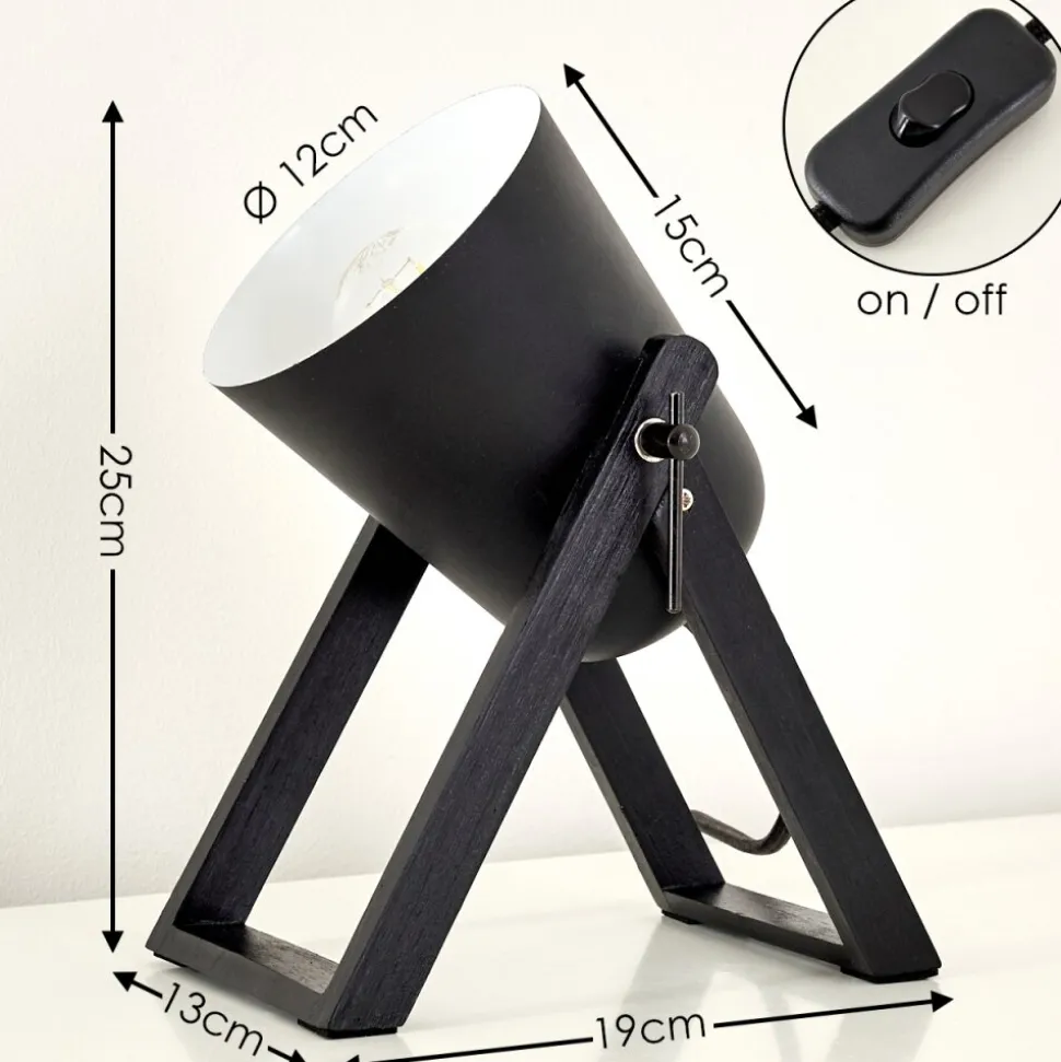 Lampe A Poser Novilly Noir, 1 Lumiere