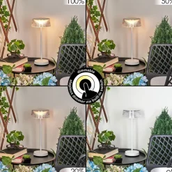 Lampe A Poser Oundo Led Blanc, 1 Lumiere