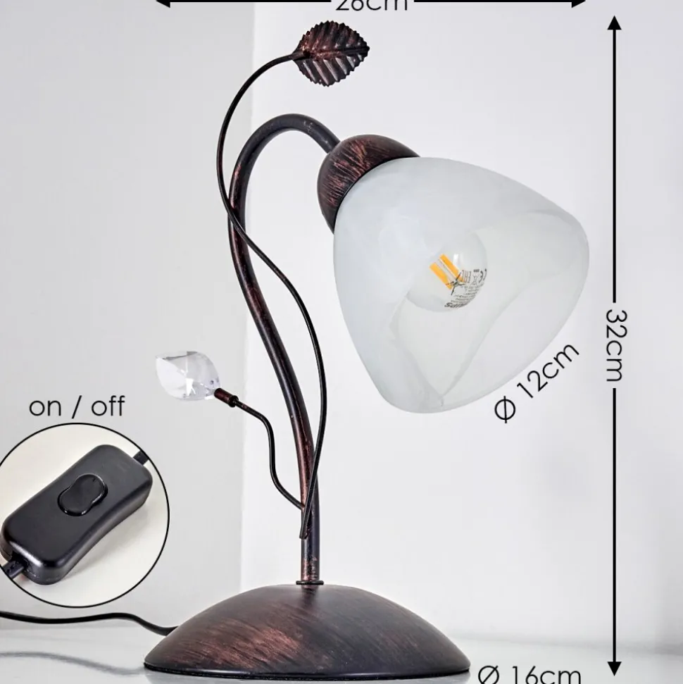 Lampe A Poser Peccia Rouille, 1 Lumiere