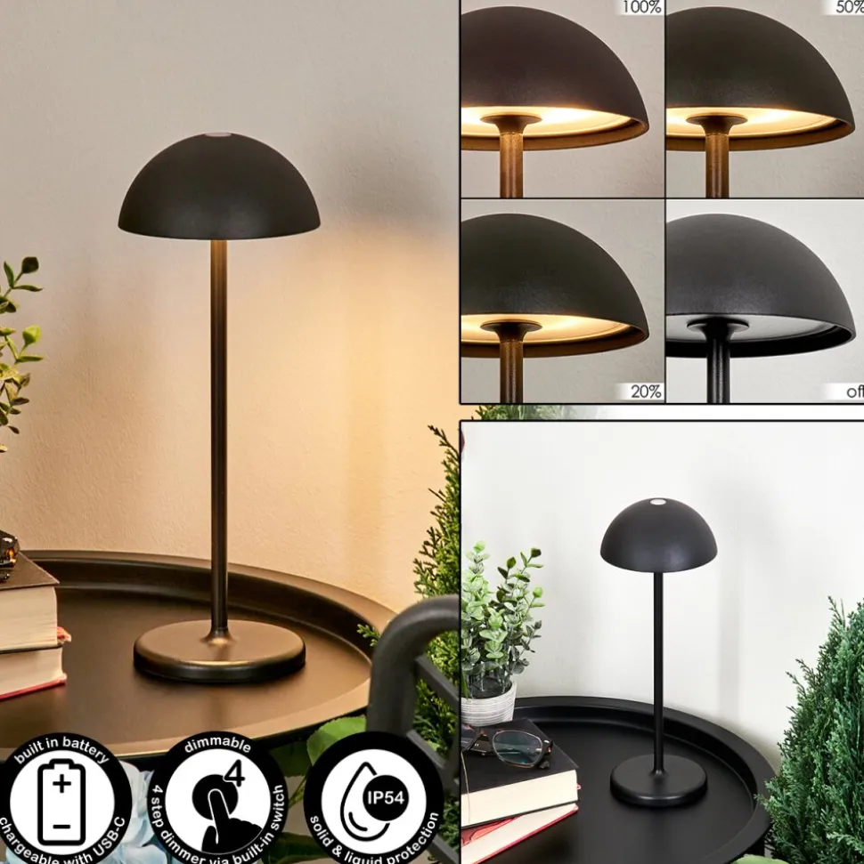 Lampe A Poser Pelaro Led Noir, 1 Lumiere
