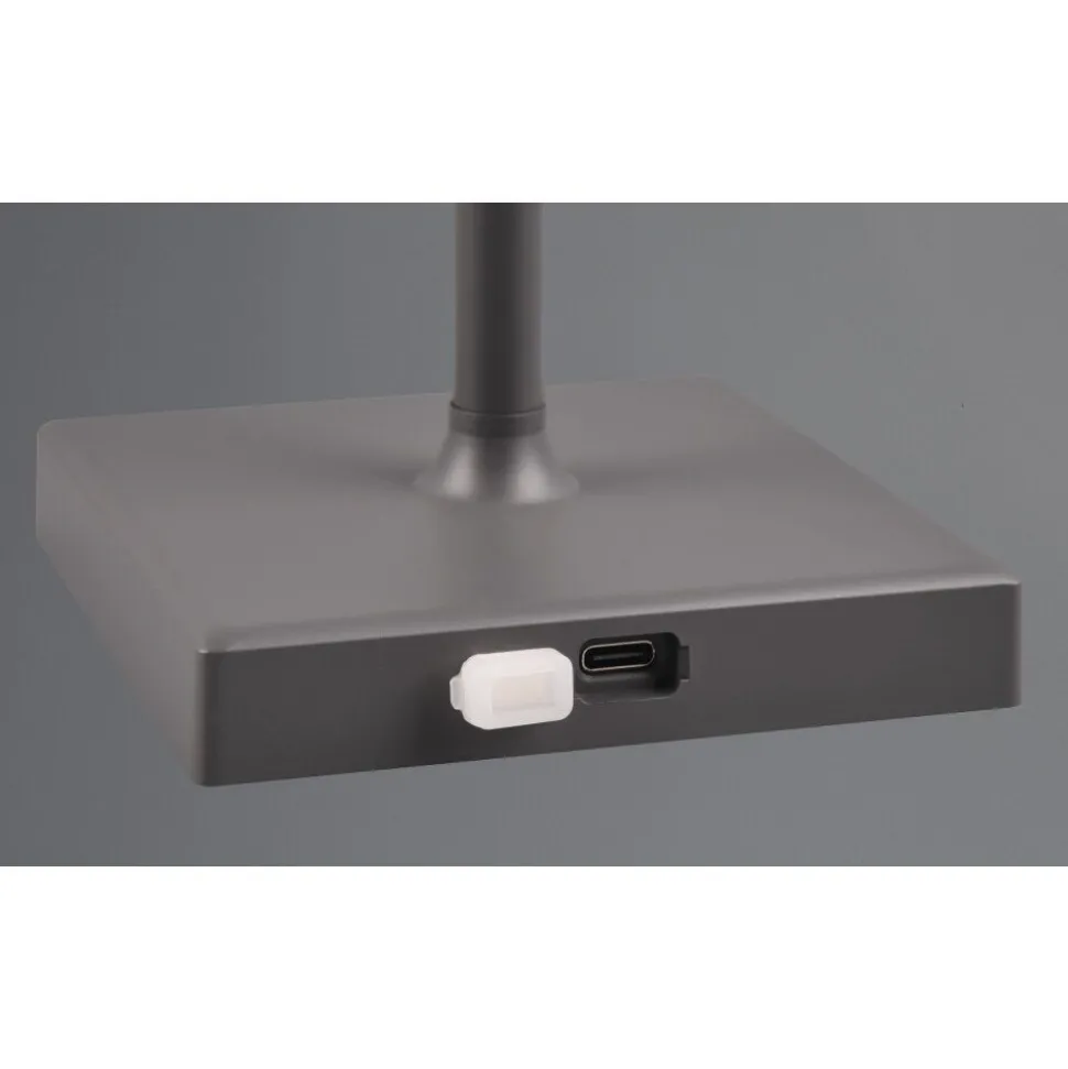 Lampe A Poser Reality Sanchez Led Anthracite, 1 Lumiere, Changeur De Couleurs