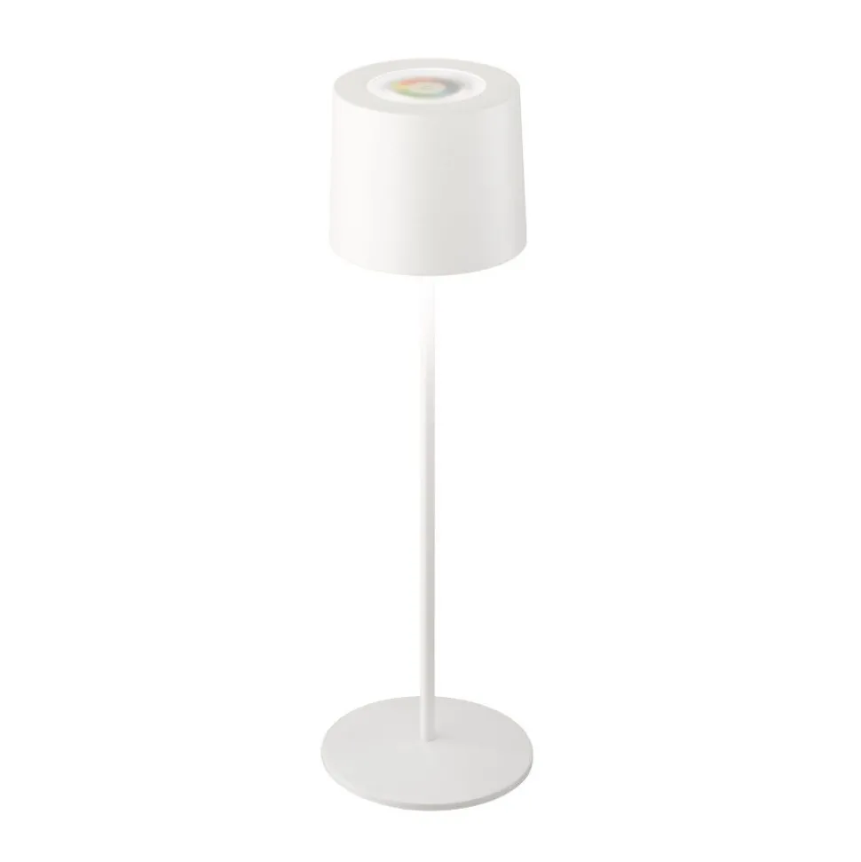Lampe A Poser Schoner Wohnen-Kollektion Sun Led Blanc, 1 Lumiere, Changeur De Couleurs