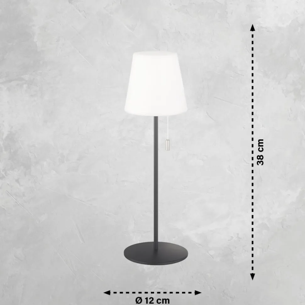 Lampe A Poser Schoner Wohnen-Kollektion Talent Led Anthracite, 1 Lumiere, Telecommandes, Changeur De Couleurs