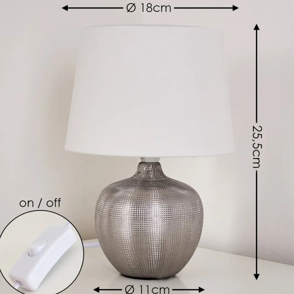 Lampe A Poser Stampa Argente, 1 Lumiere
