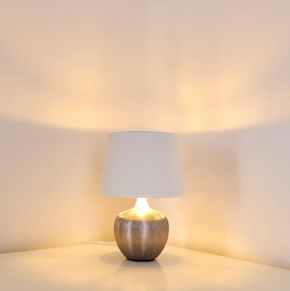 Lampe A Poser Stampa Argente, 1 Lumiere
