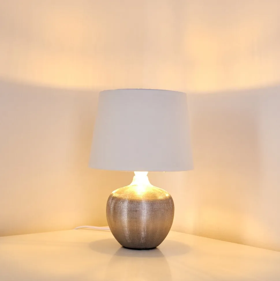 Lampe A Poser Stampa Argente, 1 Lumiere