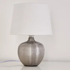 Lampe A Poser Stampa Argente, 1 Lumiere