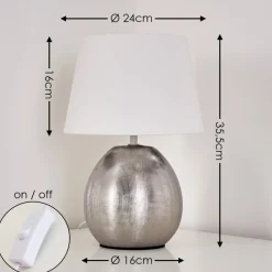 Lampe A Poser Stampa Argente, 1 Lumiere