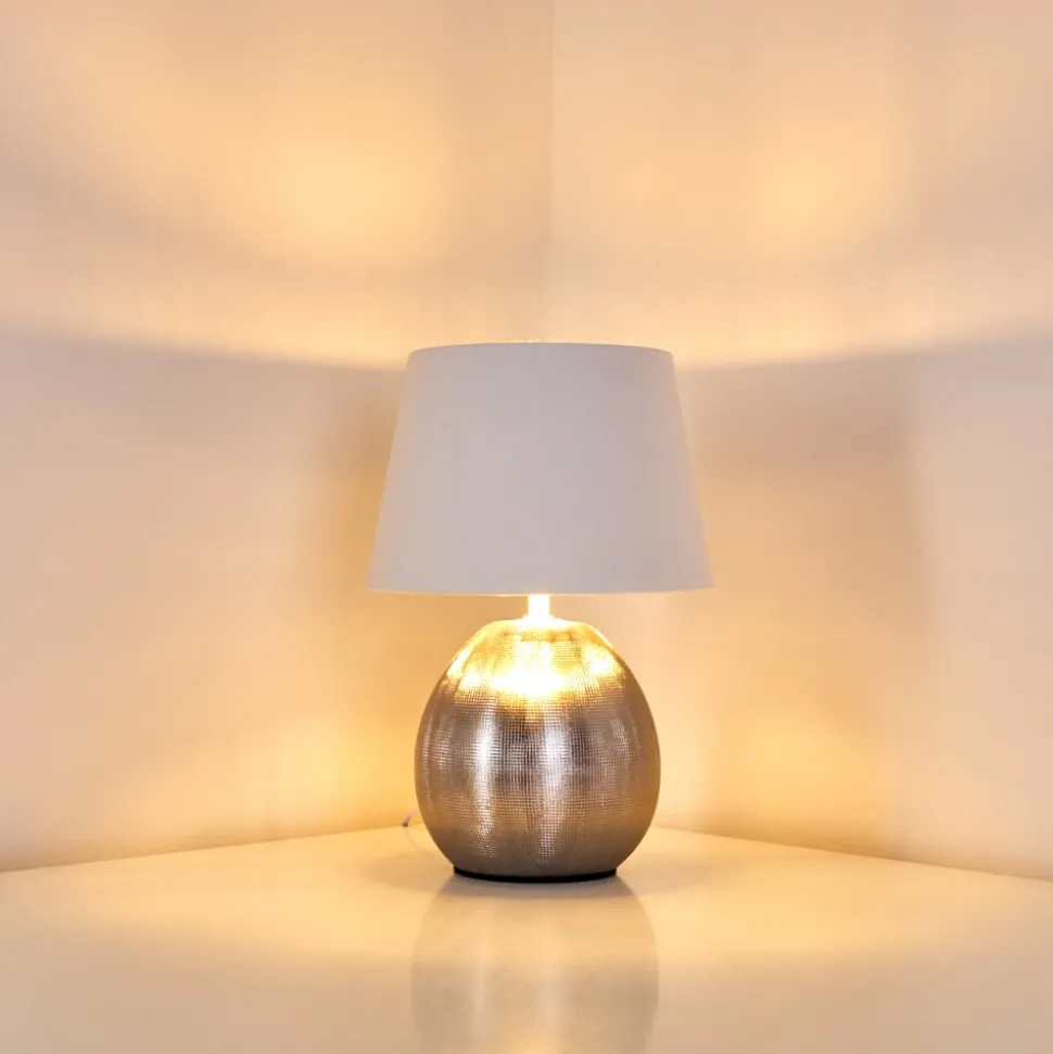 Lampe A Poser Stampa Argente, 1 Lumiere