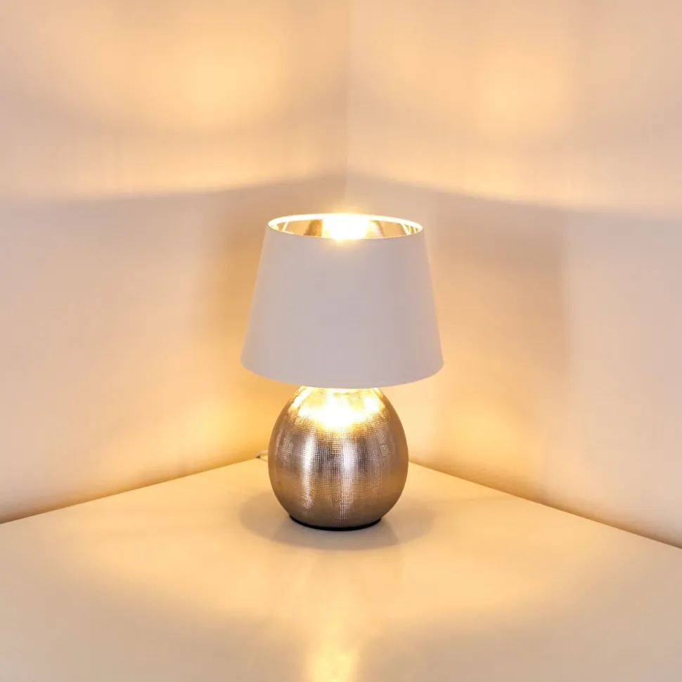 Lampe A Poser Stampa Argente, 1 Lumiere