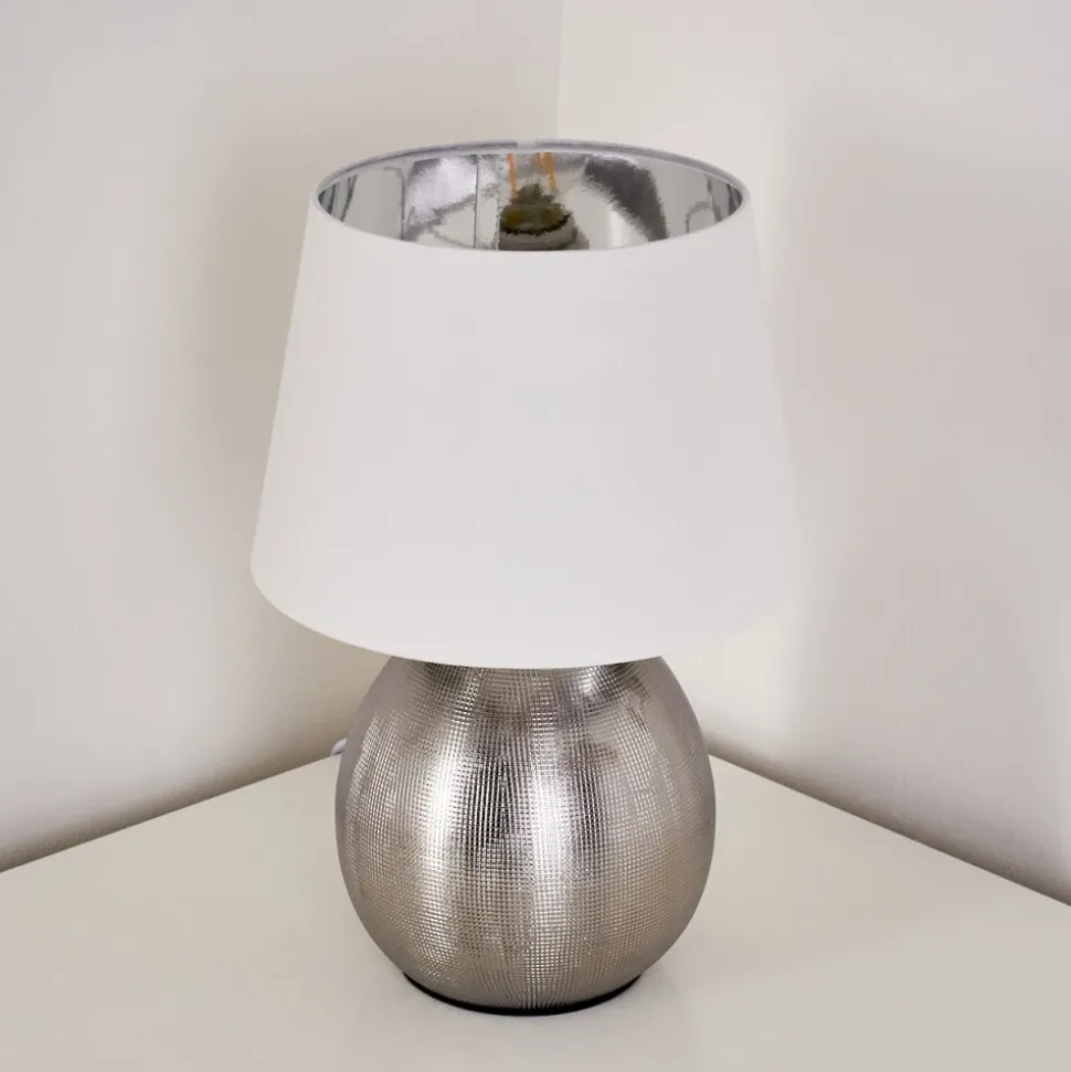 Lampe A Poser Stampa Argente, 1 Lumiere