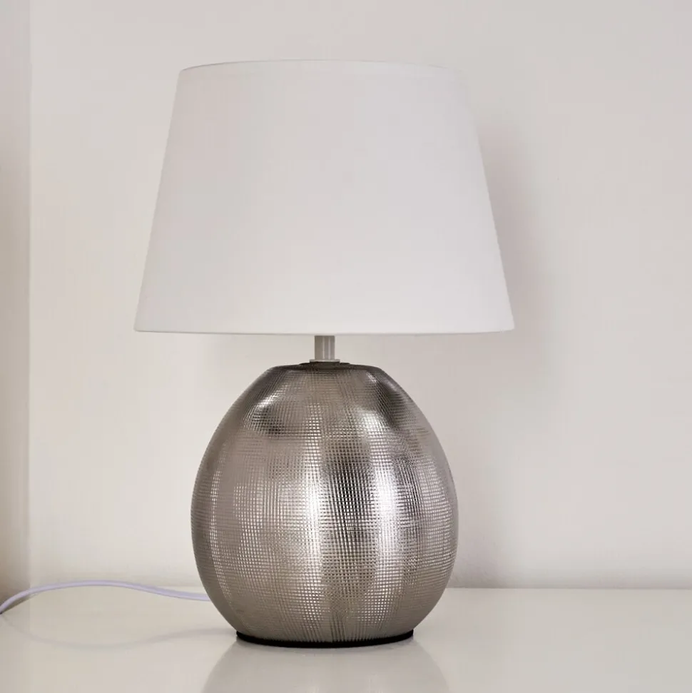 Lampe A Poser Stampa Argente, 1 Lumiere