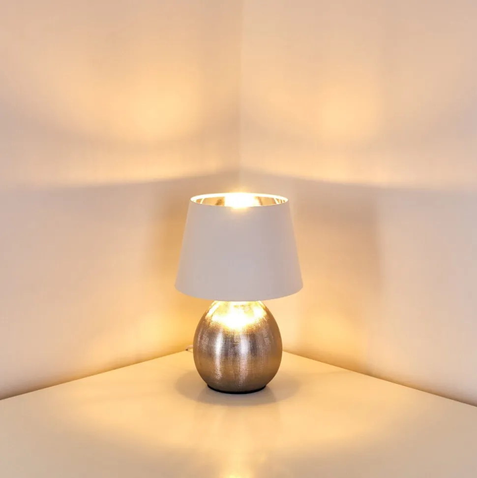 Lampe A Poser Stampa Argente, 1 Lumiere