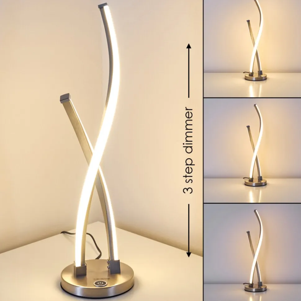 Lampe A Poser Tervo Led Nickel Mat, 2 Lumieres