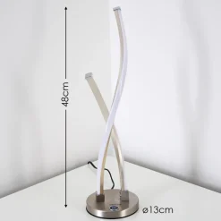 Lampe A Poser Tervo Led Nickel Mat, 2 Lumieres