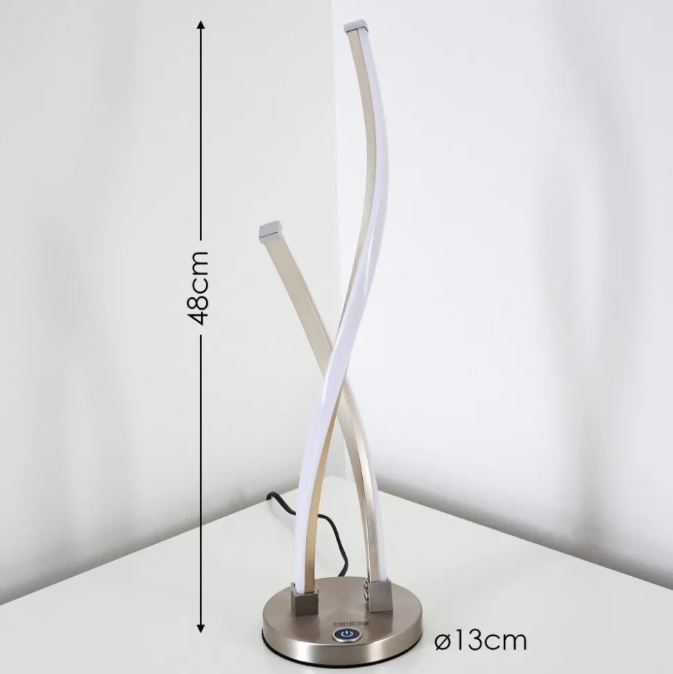 Lampe A Poser Tervo Led Nickel Mat, 2 Lumieres