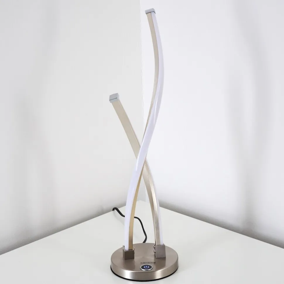 Lampe A Poser Tervo Led Nickel Mat, 2 Lumieres