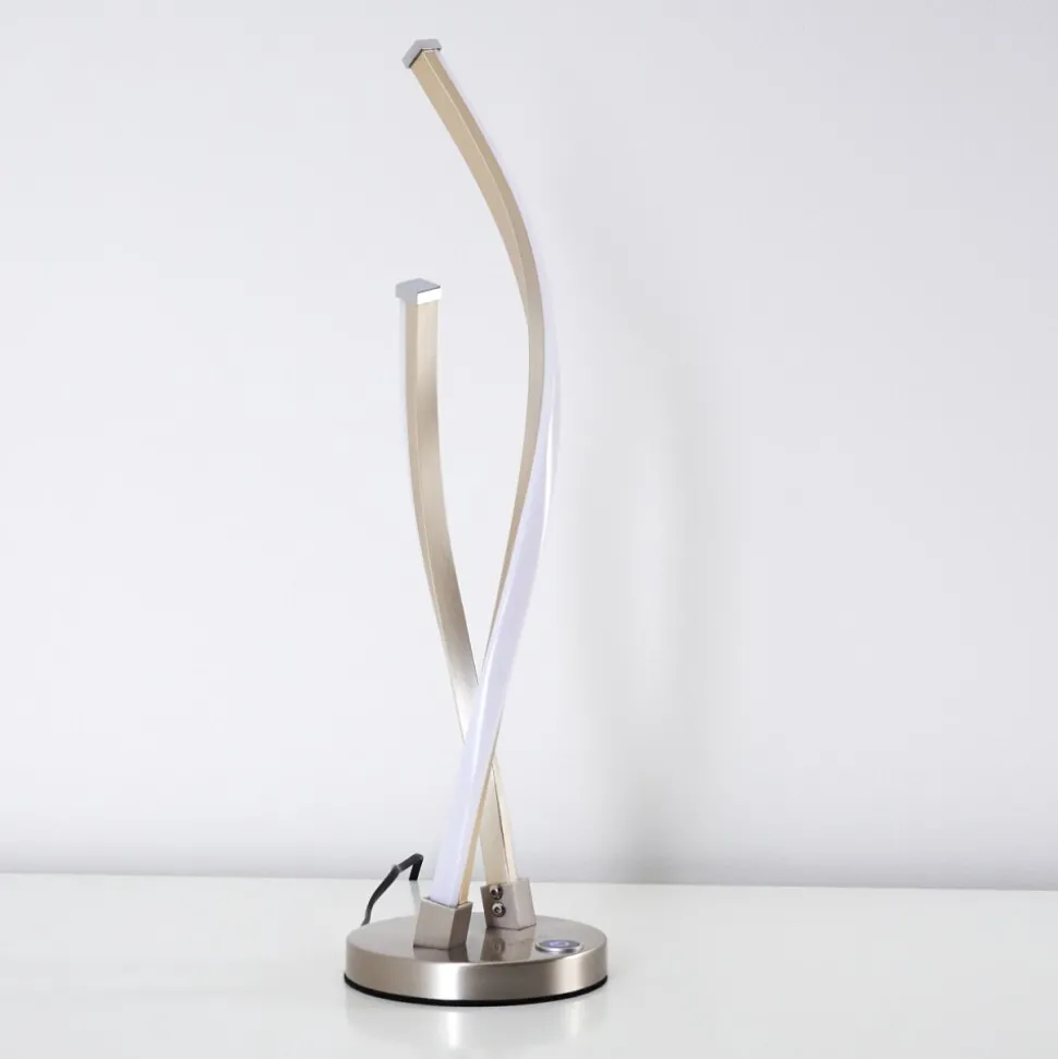 Lampe A Poser Tervo Led Nickel Mat, 2 Lumieres