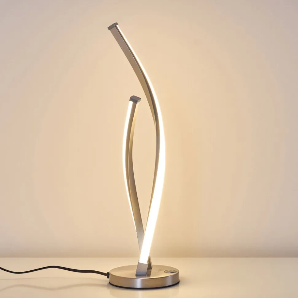 Lampe A Poser Tervo Led Nickel Mat, 2 Lumieres