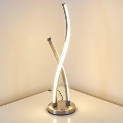 Lampe A Poser Tervo Led Nickel Mat, 2 Lumieres