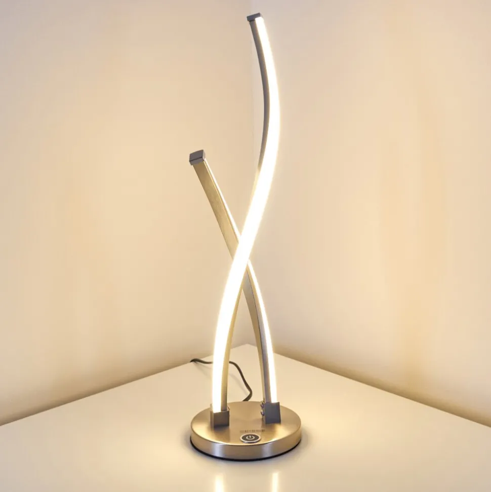 Lampe A Poser Tervo Led Nickel Mat, 2 Lumieres