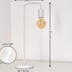 Lampe A Poser Valcolla Blanc, 1 Lumiere