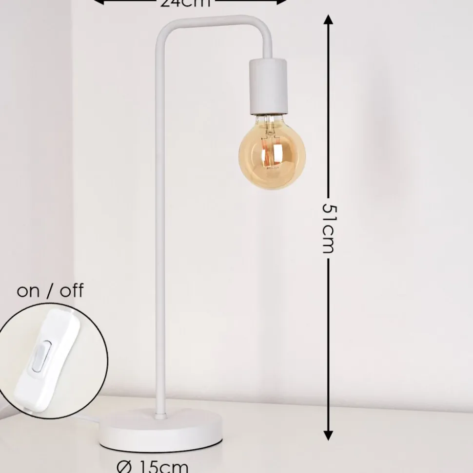 Lampe A Poser Valcolla Blanc, 1 Lumiere