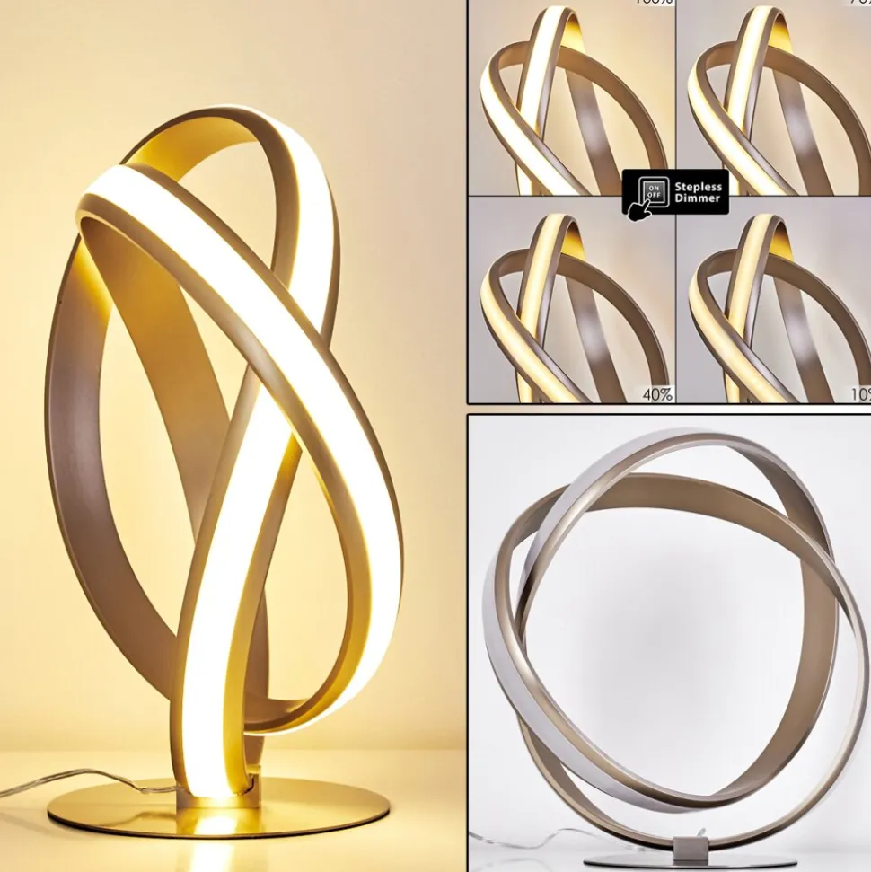 Lampe A Poser Woyens Led Nickel Mat, 1 Lumiere