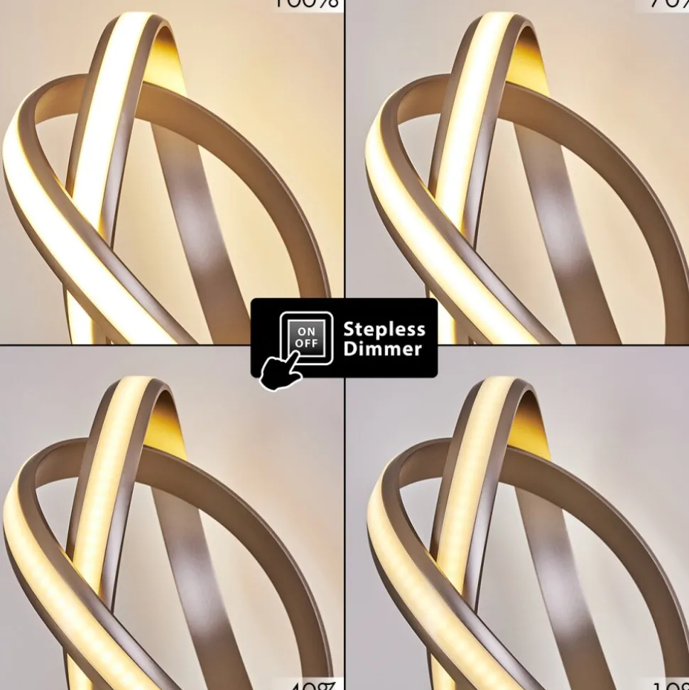 Lampe A Poser Woyens Led Nickel Mat, 1 Lumiere