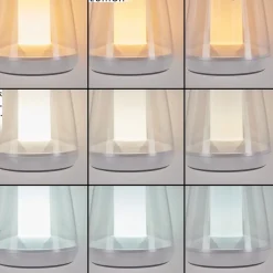 Lampe A Poser Yari Led Gris, Transparent, Blanc, 1 Lumiere, Telecommandes, Changeur De Couleurs