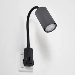 Lampe A Prise Electriquejavel Noir, 1 Lumiere