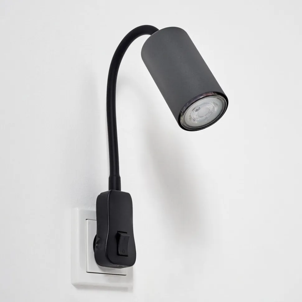 Lampe A Prise Electriquejavel Noir, 1 Lumiere