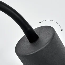 Lampe A Prise Electriquejavel Noir, 1 Lumiere