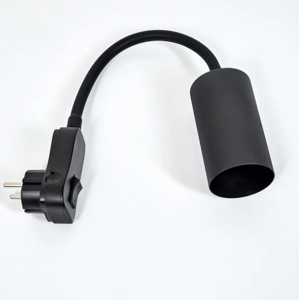 Lampe A Prise Electriquejavel Noir, 1 Lumiere