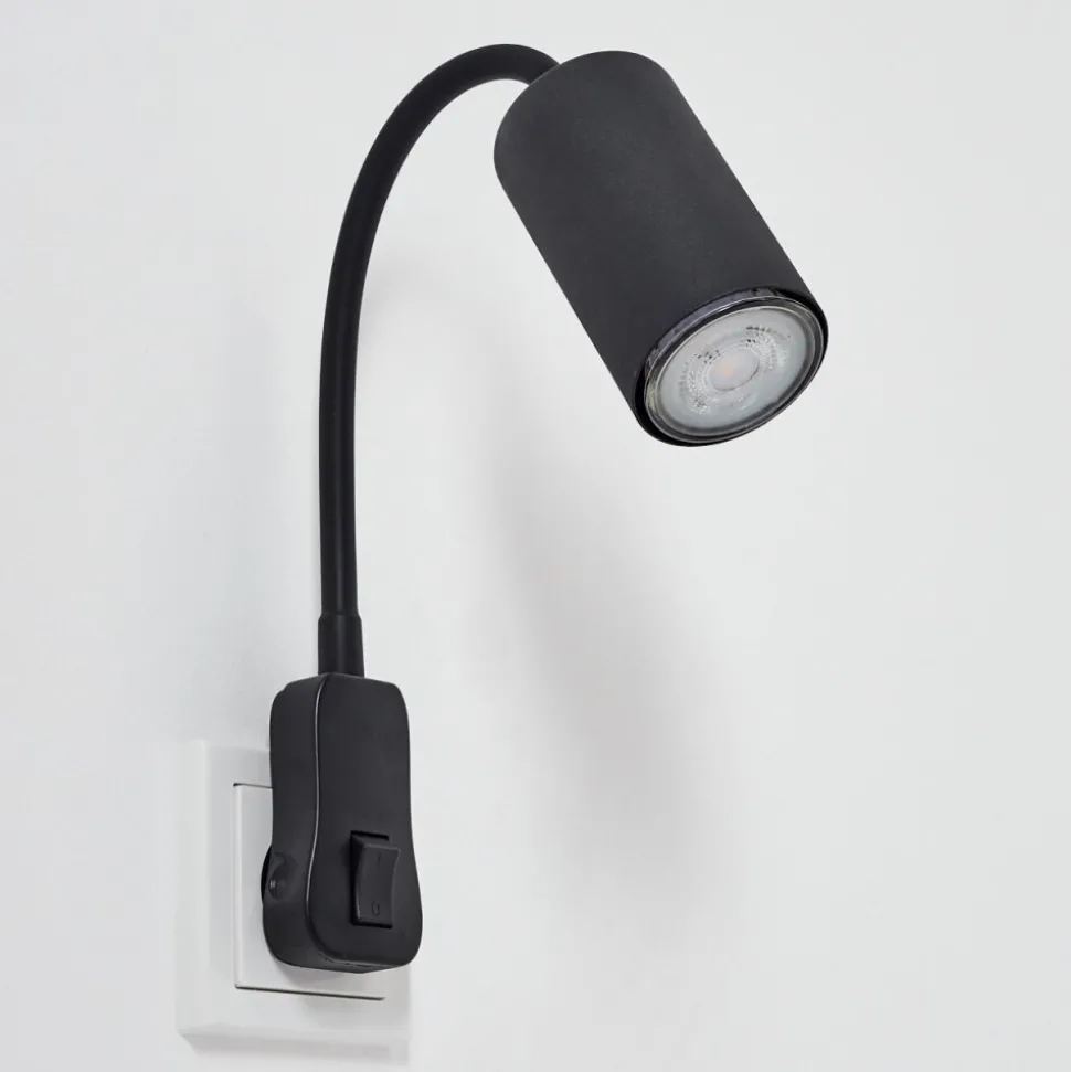 Lampe A Prise Electriquejavel Noir, 1 Lumiere